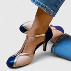 Tacones T-Strap Bicolor