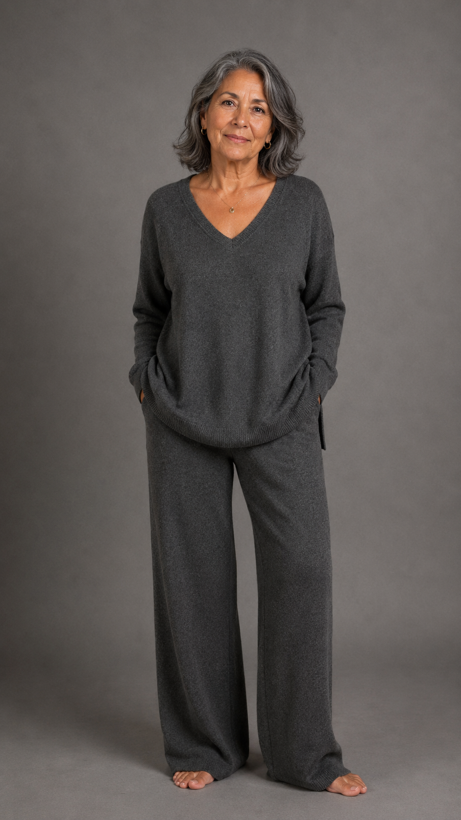 Conjunto Cómodo de Suéter y Pantalón