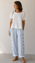 Pantalón Rayado de Verano con Estilo