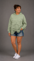 Sudadera con capucha estampada vintage