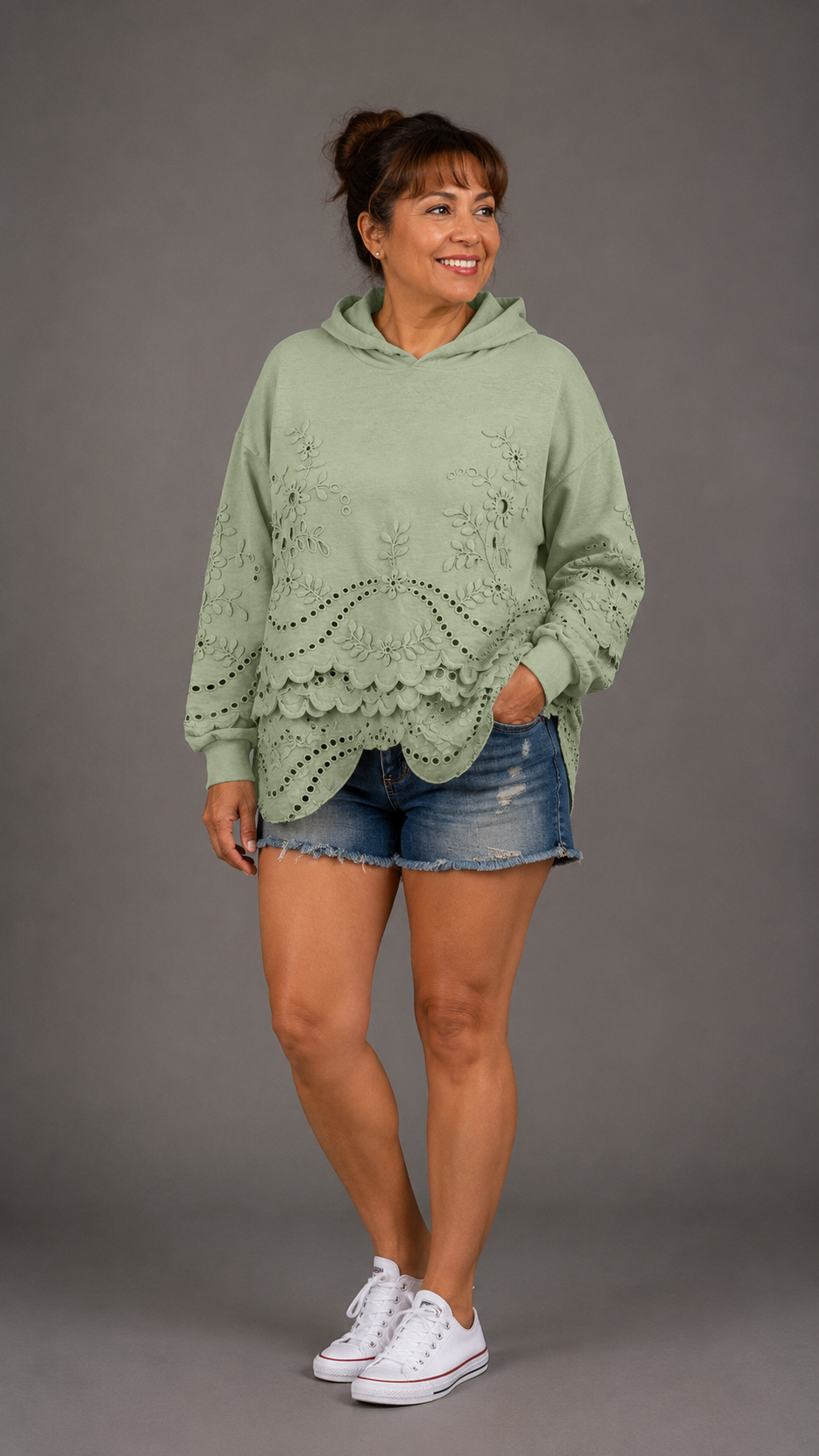 Sudadera con capucha estampada vintage