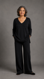 Conjunto Cómodo de Suéter y Pantalón