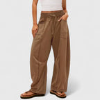 Pantalones Cargo Anchos con Cordón