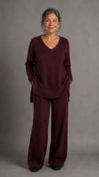 Conjunto Cómodo de Suéter y Pantalón