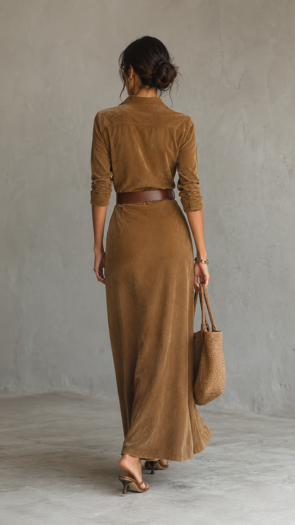 Vestido de Gamuza con Cinturón
