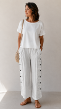 Pantalón Rayado de Verano con Estilo