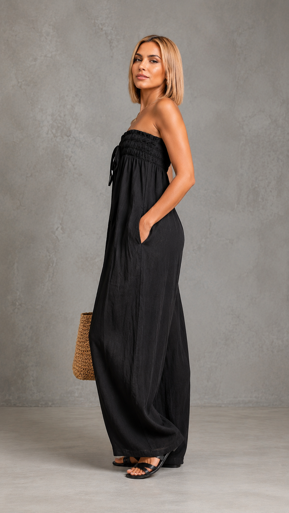 Jumpsuit Elegante sin Tirantes