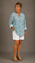 Blusa Estampada Bruma de Pétalos