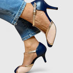 Tacones T-Strap Bicolor