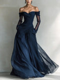 Matilda • Long dress with off-the-shoulder design